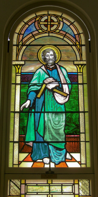 stainglass window St. Joseph