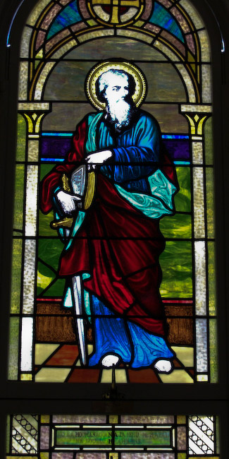 stainglass window St.Paul