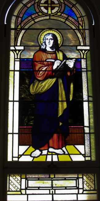 stainglass window St. John the Apostle
